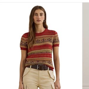 Lauren Ralph Lauren Graphic Patterned Women's Sweater XL